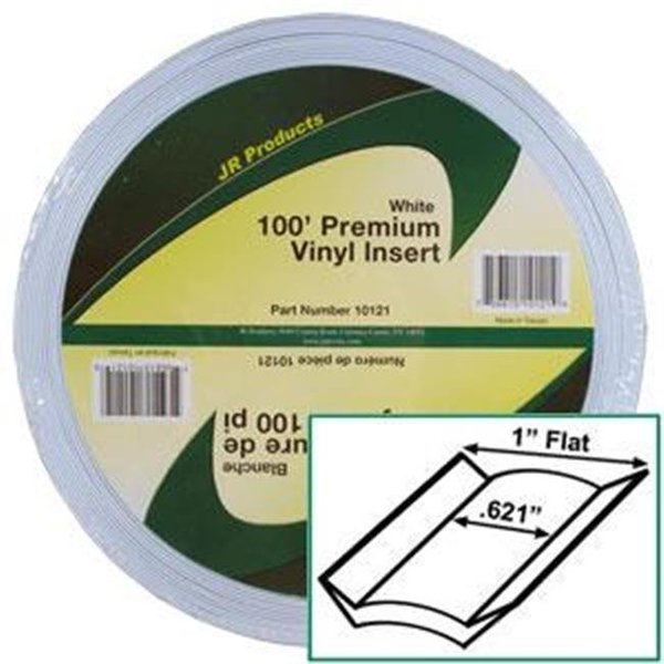 Jr Products JR PRODUCTS 10121 Exterior Hardware RV 1 in. x 100 ft. Vinyl Insert White J45-10121